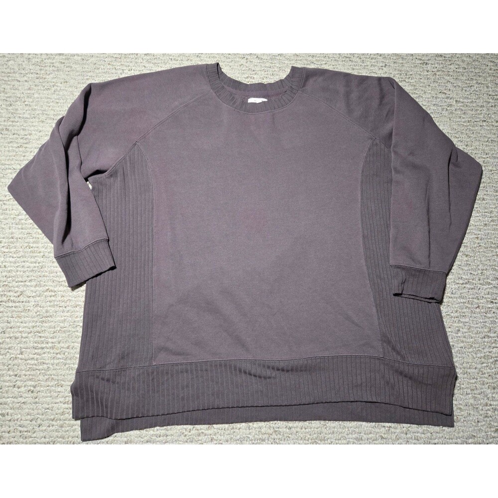 Maurices Plus Size Willowsoft Sweatshirt Purple Gray Women's 2x